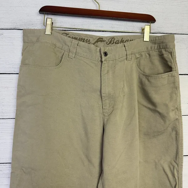 Tommy Bahama Women's Classic Khaki Corduroy Straight Pants Waist‎ Size 36 Casual - Image 2