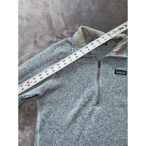 Patagonia‎ Women's Better Sweater Blue Heather 1/4 Zip Up Size M - Image 7