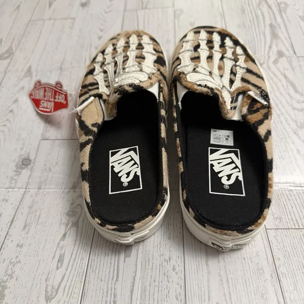 Vans Skeleton Appliqué Slip-on Shoes Women's 6 Men's 4.5‎ Halloween Goth Rocker - Image 4