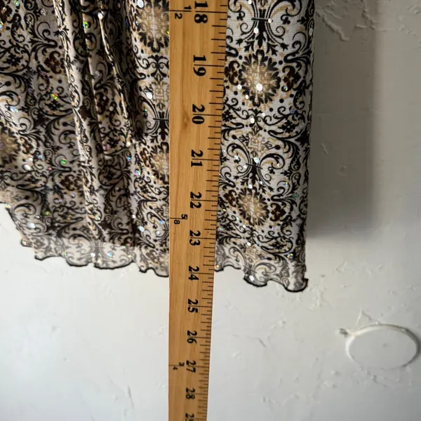 INC International Y2k Concepts Sparkle Babydoll Top‎ L Fairy Grunge Going Out - Image 7