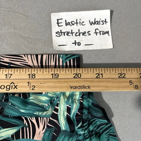 Cacique Swim Skirt Plus Size 24 Green Tropical Leaf Ruched Tankini Bottom Summer - Image 10