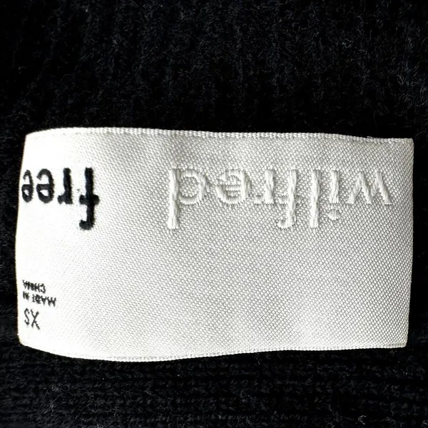 Aritzia Wilfred Unwind Open Cardigan Mid Length Ribbed Merino Wool Black XSmall - Image 3