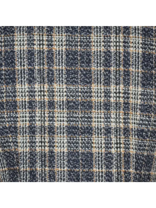 NWT Lulus Posh Arrival Blue Multi Plaid Tweed Mini Dress Size M Academia Preppy - Image 8
