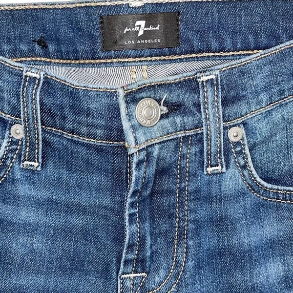 7 for all Mankind ORIGINAL‎ BOOTCUT Denim Jeans Medium Wash Size 26 - Image 5