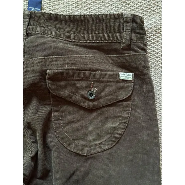 Polo Jeans Ralph‎ Lauren Women's Company Corduroy Pants Brown Size 32 - Image 5