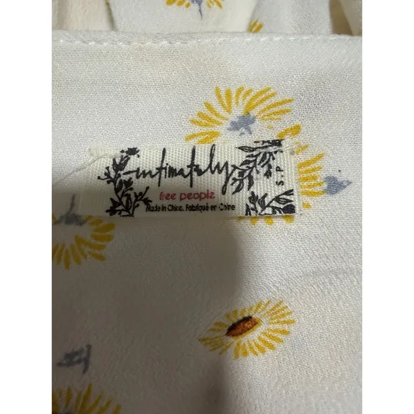 Free People Intimately "Forties Feels" Sunflower Print Bell Sleeve‎ Bodysuit Sm - Image 11