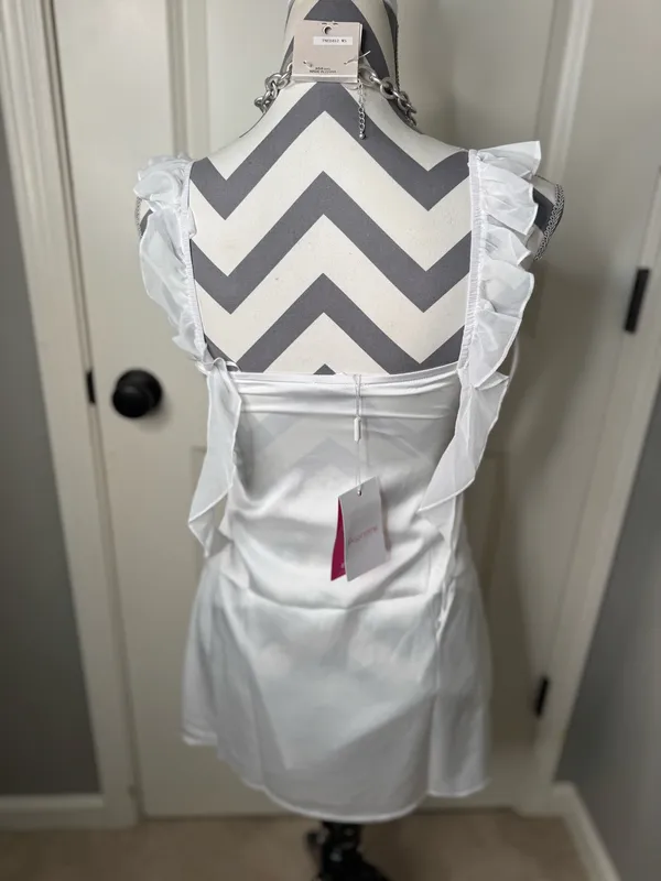 White Beginning Boutique Mini Dress Birthday Girl - Image 3