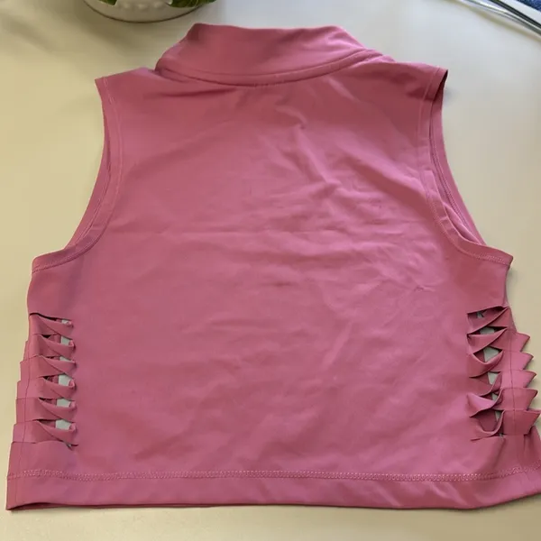 Nike Pro Dri Fit Neck Crop Top Cut Out on Sides - Image 6