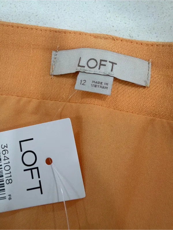 LOFT Peach Belted Mini Skirt - Image 5