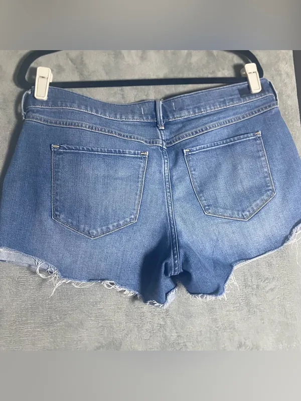Abercrombie & Fitch Light Blue Denim Cutoff Shorts size‎ 31 2000s summer casual - Image 4