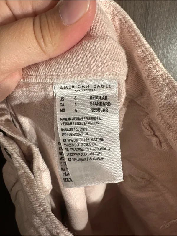 American eagle light pink size 4 jeans - Image 4