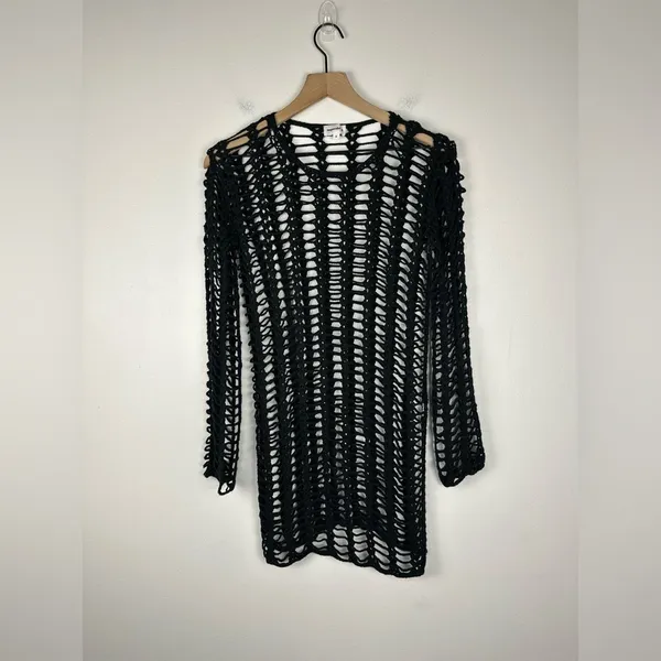Superdown‎ Miranda Crochet Beach CoverUp Mini Dress Women’s Sz S - Image 3