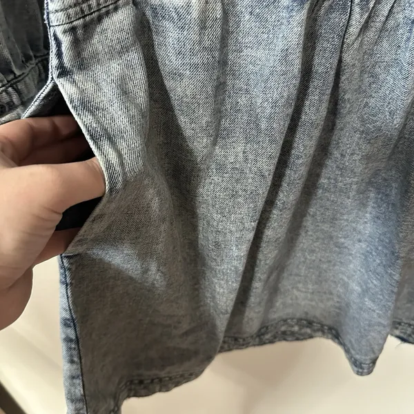 Anthropologie‎ Pilcro Denim Dress Lorelei Tunic Long Sleeve Pockets Boho Size 6 - Image 3
