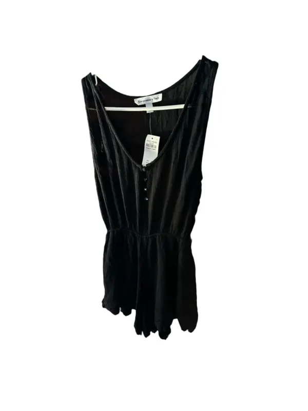 Abercrombie & Fitch Black Crochet Hem Sleeveless Romper - Image 4