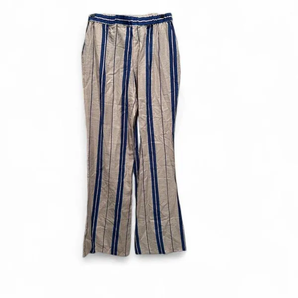 Sincerely Jules Striped Wide Leg‎ Trouser Pants Medium NWT Blue White Workwear - Image 2