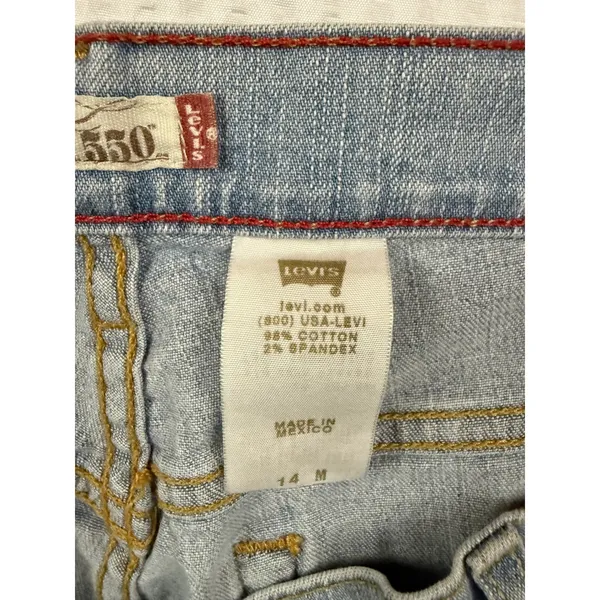 VTG 2006 Levi's 550 Women's 14M Relaxed Fit Jeans Stretch Denim Medium Wash Y2K - Image 6