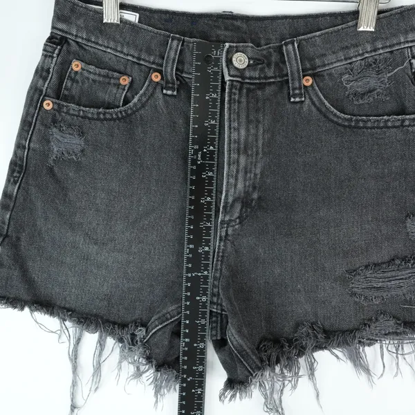 Gap Denim Shorts Womens 25/0R (28x4) Black 4" High Rise Stride‎ Short Distressed - Image 8