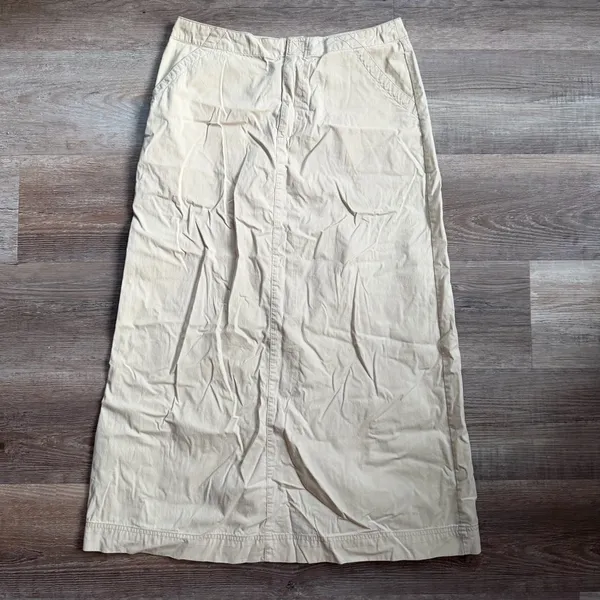Vintage Old Navy Khaki Utility Maxi Skirt Size 10 - Image 3