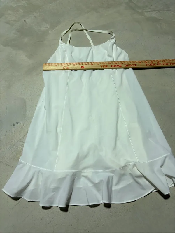 Aerie offline White Ruffle-Hem tennis Dress built in shorts medium - Image 3