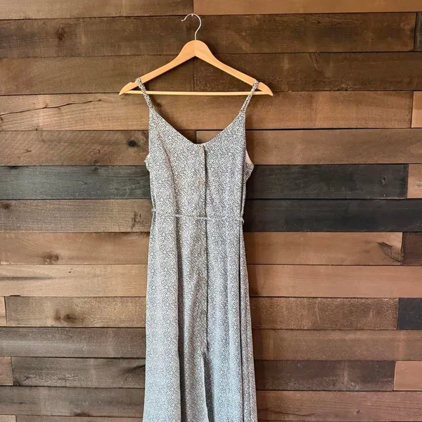 Sienna Sky Black White Speckled Midi Sundress Adjustable Strap Dress - Image 2