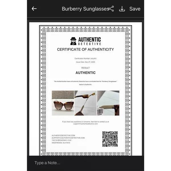 Burberry Sunglasses Womans Tortoise Frames Black and Brown‎ Rectangular Frames W - Image 7