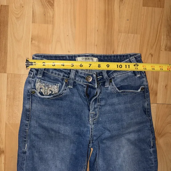 Rock and Roll Denim Cowgirl Women 26x32 distressed Mid Rise Bootcut Jeans - Image 4