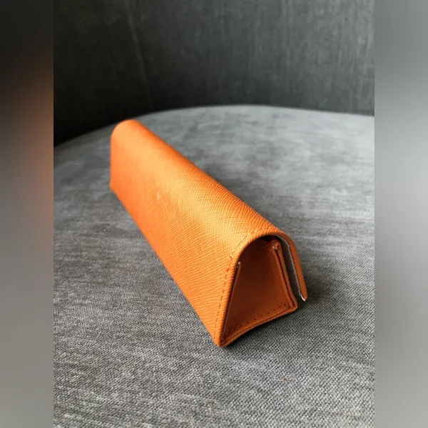 Orange Narrow Tory Burch Eyeglasses Case - Image 4
