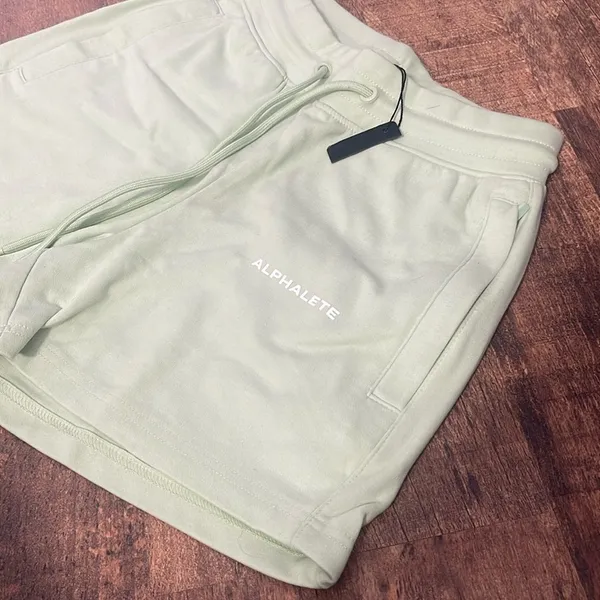 Alphalete Women's Essential Core Athletic Shorts GREEN - Image 2