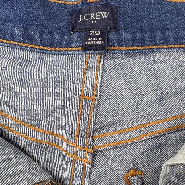 J. Crew Factory Classic Denim Shorts Cuffed Hem‎ Pacific Blue Wash Size 29 Waist - Image 4