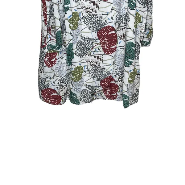 Entro Women's Shirt Dress‎ Button-Up Midi Floral Collar Cold Shoulder Medium NWT - Image 9