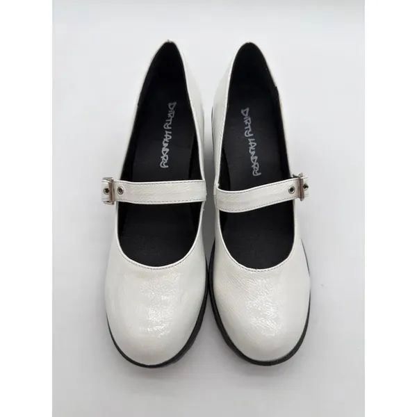Dirty Laundry Chunky Heel Platform White Lug Sole Mary Jane Loafer 10 Y2K - Image 2