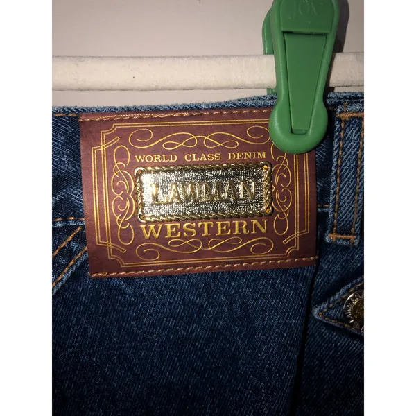 Lawman Jeans Size 5 Blue Western World Class Denim Jeans 5 90s Slim Vintage - Image 3