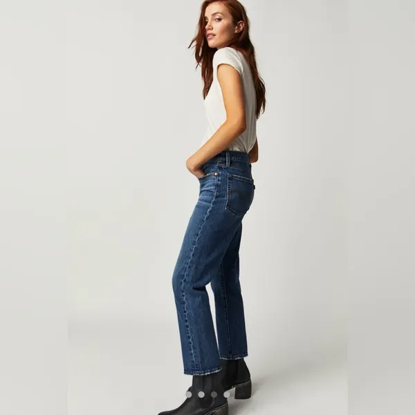 Levi's Dark Blue Straight Leg Women's Jeans - Image 3