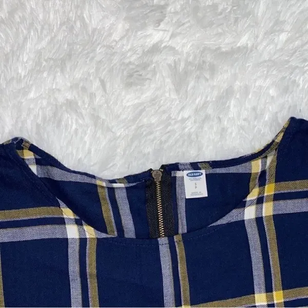 Old Navy Plaid Blue Dress(Size Small) - Image 5