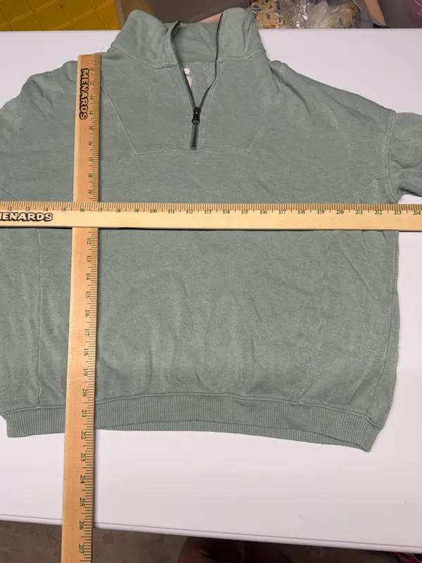 American Eagle cropped quarter zip sage green color women’s‎ size small - Image 6