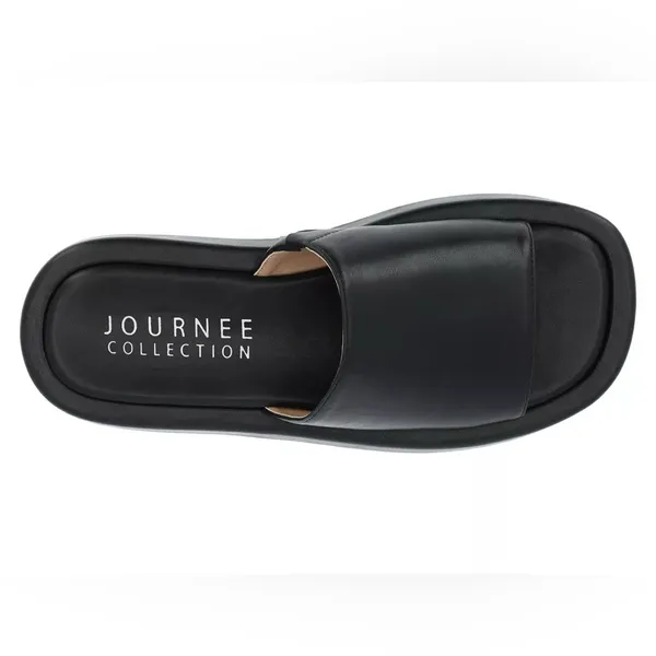 Journee Collection Denrie Platform Chunky Black‎ Sandal Size 9 - Image 10