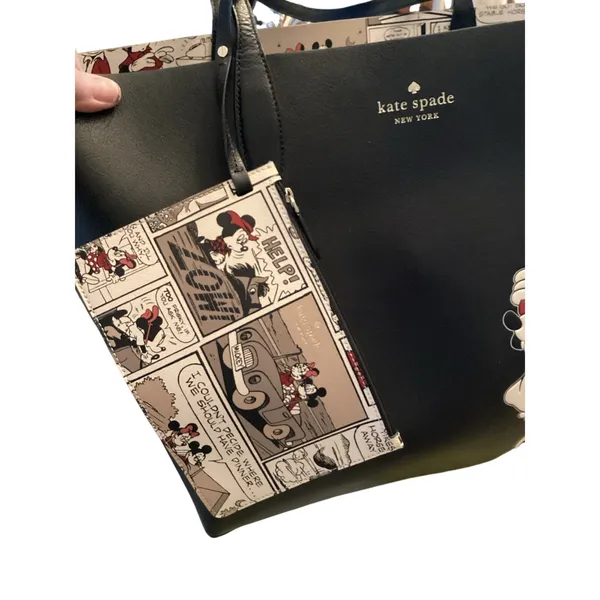 NWOT Kate Spade New York x Disney Reversible Minnie Mouse Large Tote w Wristlet - Image 9