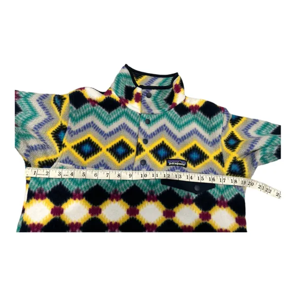 Patagonia Jacket Womens XS Synchilla Snap T Fleece Pullover Aztec Tribal‎ - Image 5