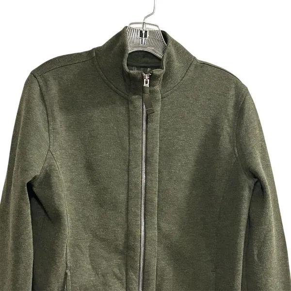 Victoria's Secret‎ Women's Green Mock Neck Full Zip Jacket Size S - Image 2