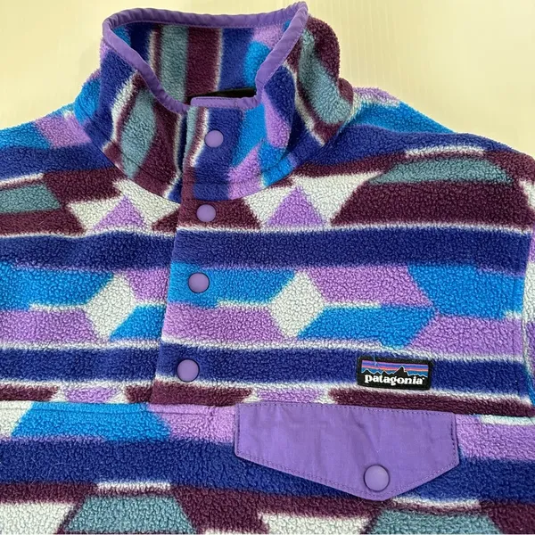 Patagonia Synchilla Snap T Fleece Pullover Guatemalan Tango Purple Blue,… - Image 8