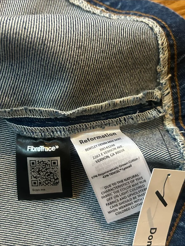 Reformation Bentley Denim Mini Skirt - Image 8