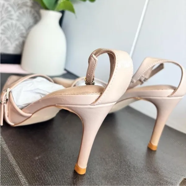 Creamy Patent Leather Slingback Heels - Image 3