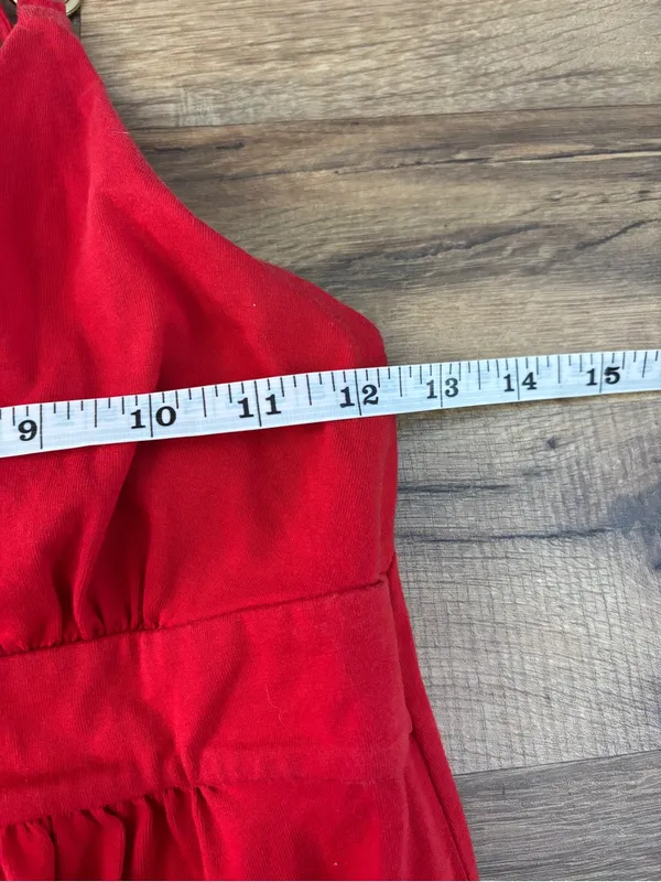 Victoria’s Secret Moda International Bra Top Halter Dress Red Y2K 2000’s Vintage - Image 6
