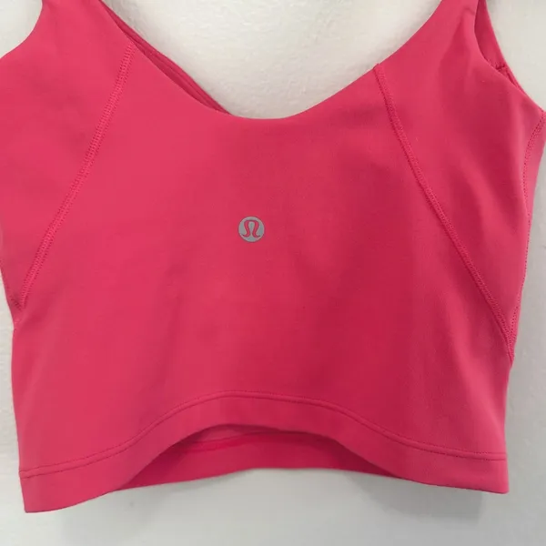 Lululemon Women's Align Cropped‎ Cami Tank Top A/B Cup In Glaze Pink Size 0 - Image 5