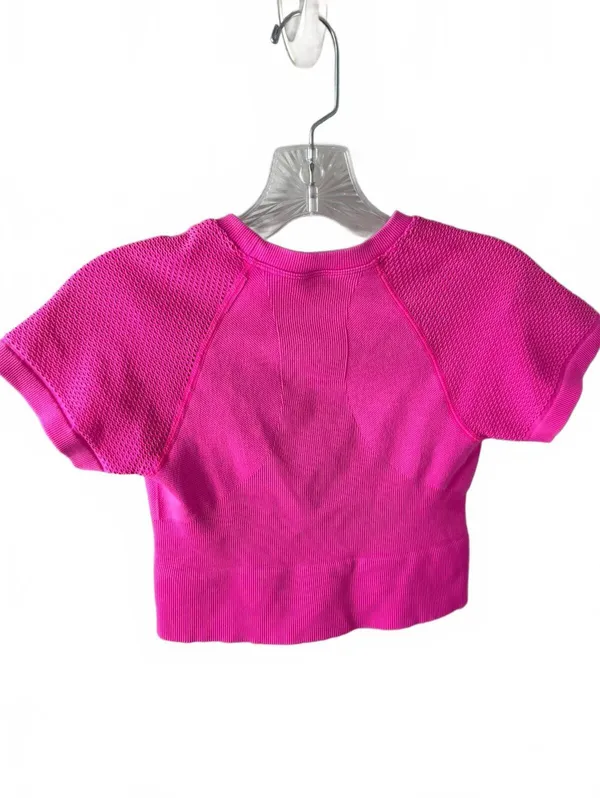 Fabletics Athletic Pink Short Sleeve Crop Top Size XS - Image 3