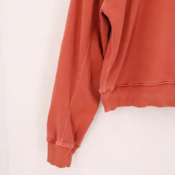 Madewell French Terry Sweatshirt Womens Size M Coral Orange Pullover Relaxed - Image 3