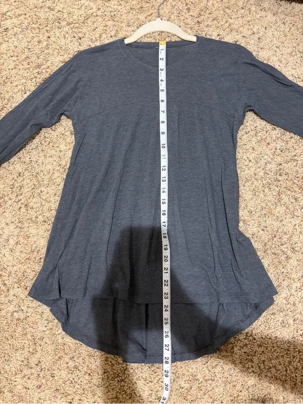 Lululemon Acadia Long Sleeve Heathered Pitch Grey Athletic Active Top Shirt - Image 12