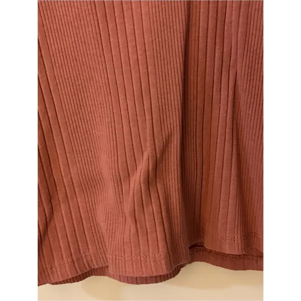 Rachel Zoe Ribbed V-Neck Sleeveless Tank Top Rust Orange Women’s Size Small - Image 3