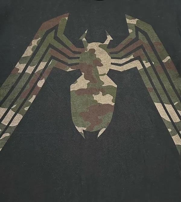 Marvel Spider-Man Alien Costume Camouflage Logo Shirt - Image 4