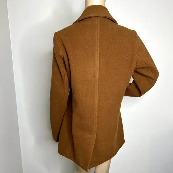 Old Navy Wool Brown Button Peacoat - Image 3